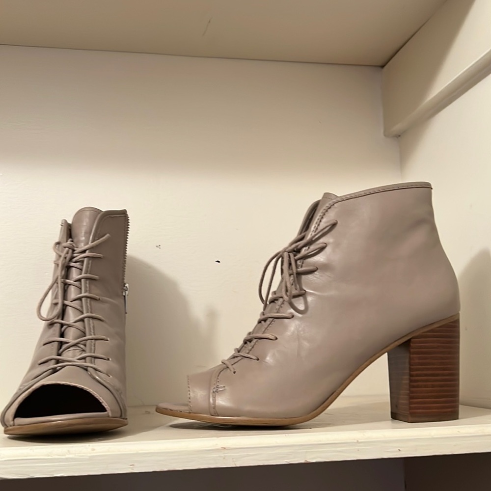 Tan booties in  great shape